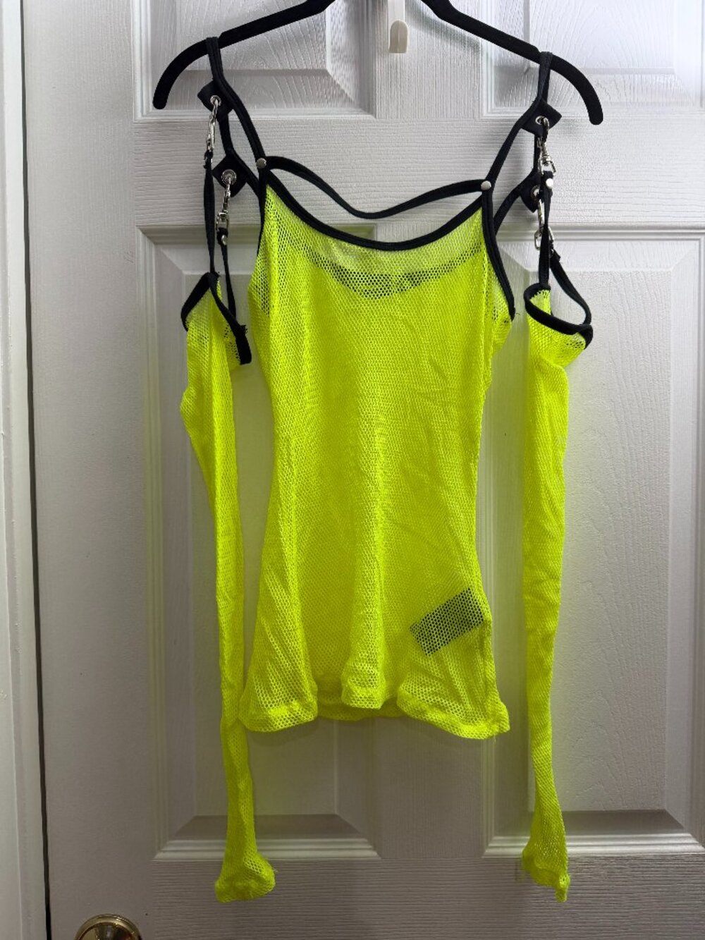 Lip Service - Neon Yellow Transformer Fishnet Top